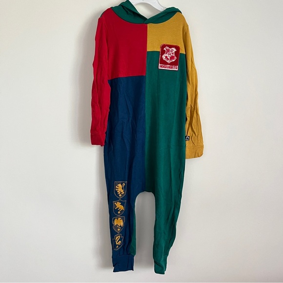 Rags to Raches Other - Rags to Raches Harry Potter Hogwarts Color Block Hooded Romper Size 3/4